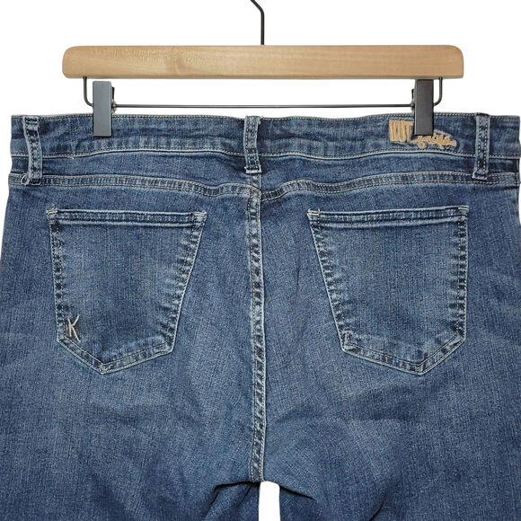 Kut from the Kloth Katy Boyfriend Jeans High Rise Blue Stretch Ankle Cuffed 12 - Picture 9 of 14